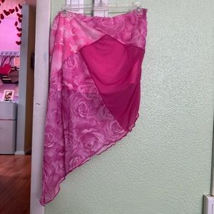 horoscopez queen of the castle skirt patchwork pink floral size large